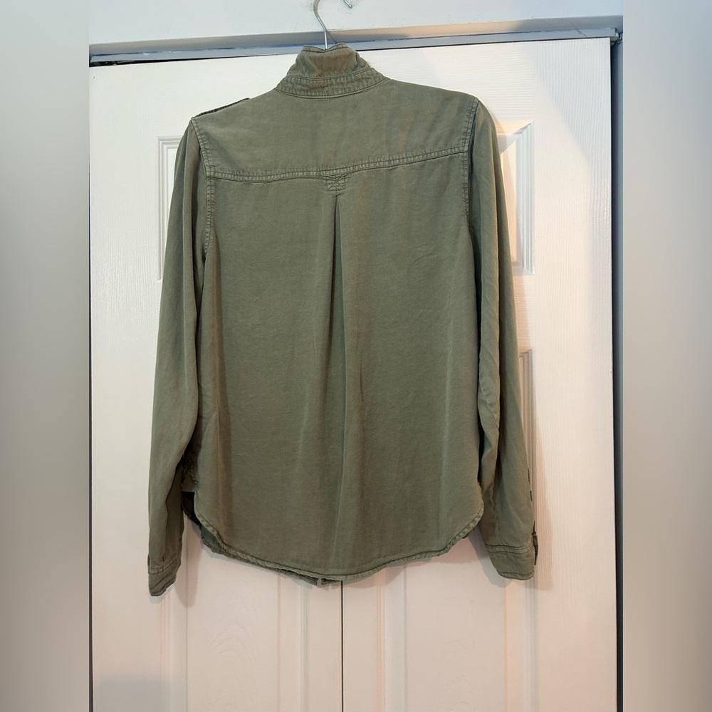 Universal Thread Olive Green Utility Button Up Sh… - image 4